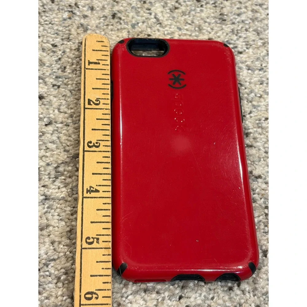 Speck CandyShell iPhone 6 6s Case Red Black Dual Layer Protective Hardshell